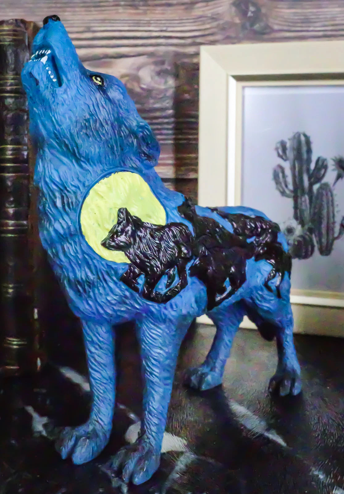 Alpha Wolf Spirit Collection Howling Cries Of The Full Moon Night Statue Decor-6