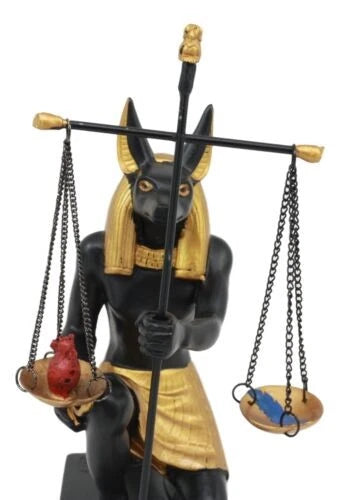 Ancient Egyptian God Of Afterlife Anubis Holding The Scales of Justice Statue-9