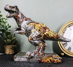 Steampunk T-Rex Figurine Jurassic Era Predator Tyrannosaurus Rex Statue Dinosaur-1