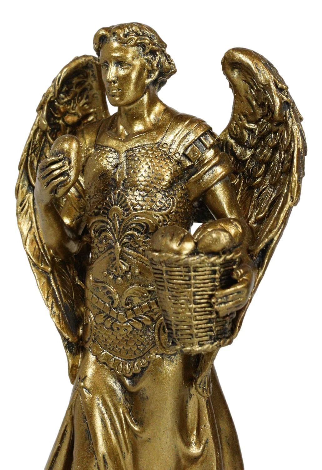 Estatua del Arcángel San Barachiel de la Iglesia Católica Bizantina, 8" de alto, Provisión de Dios-9