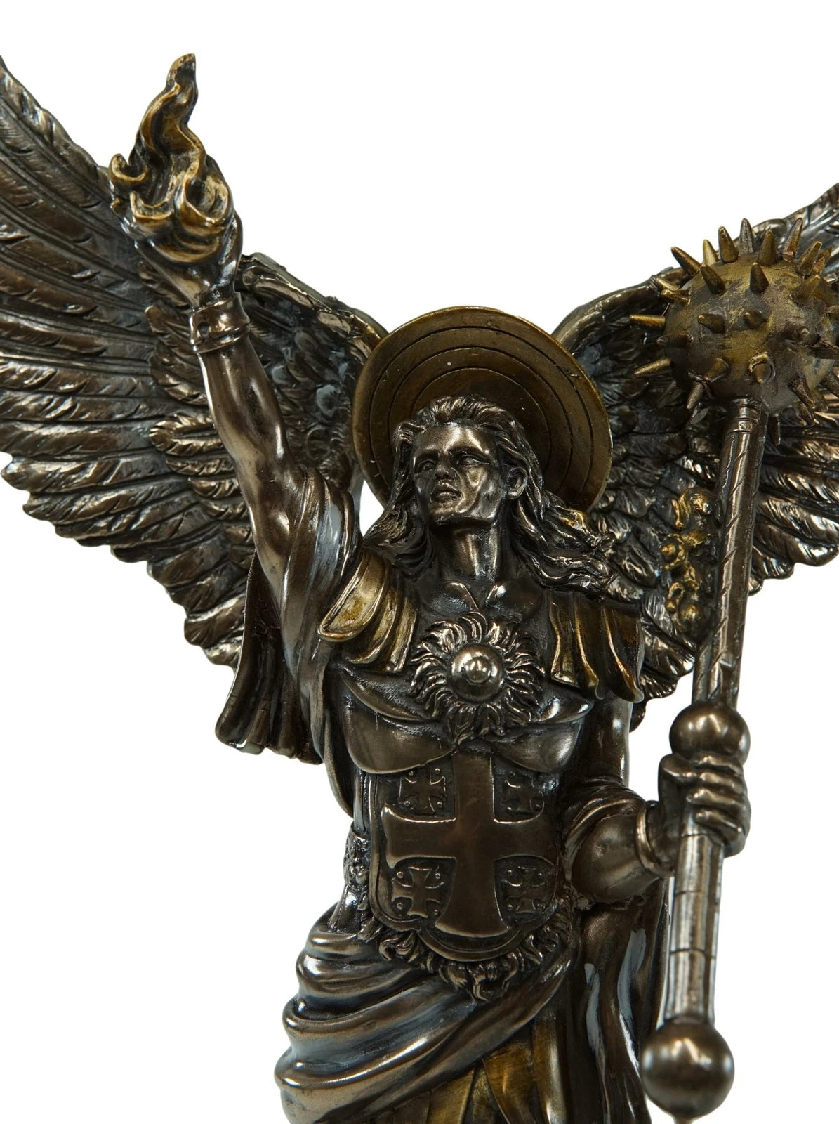 Saint Uriel Archangel Statue Light of God Cherub Angel of Repentance-7