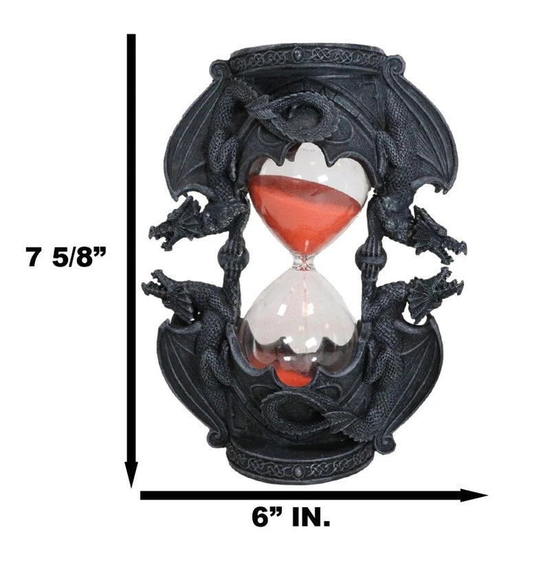 Gift Invertible Four Elemental Dragons Figurine Dragon Hourglass Sandtimer-9
