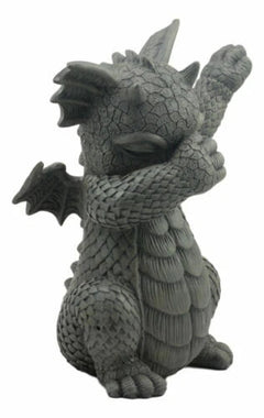 Whimsical Hip Hop Dabbing Garden Dragon Statue 9.25"Tall Look At My Dab Dragon-8