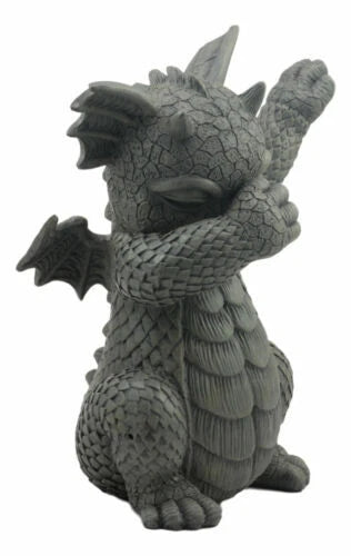 Whimsical Hip Hop Dabbing Garden Dragon Statue 9.25"Tall Look At My Dab Dragon-8