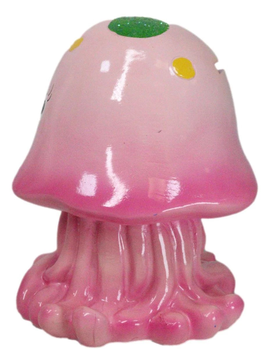 Whimsical Nautical Marine Pink Sea Jellyfish Money Coin Savings Piggy Bank-7