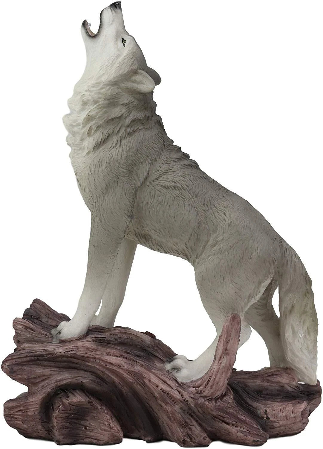 Large Cries Of The Night Howling Alpha Gray Wolf Statue 12"H Spirit Wolves Decor-9