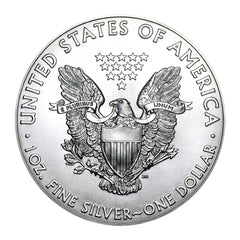 Moneda American Silver Eagle brillante sin circular de $1 de 2019 con soporte Airtite-2