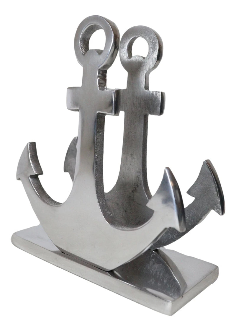 Aluminum Sailor Marine Sea Ship Anchor Decorative Paper Napkin Holder Sculpture-9