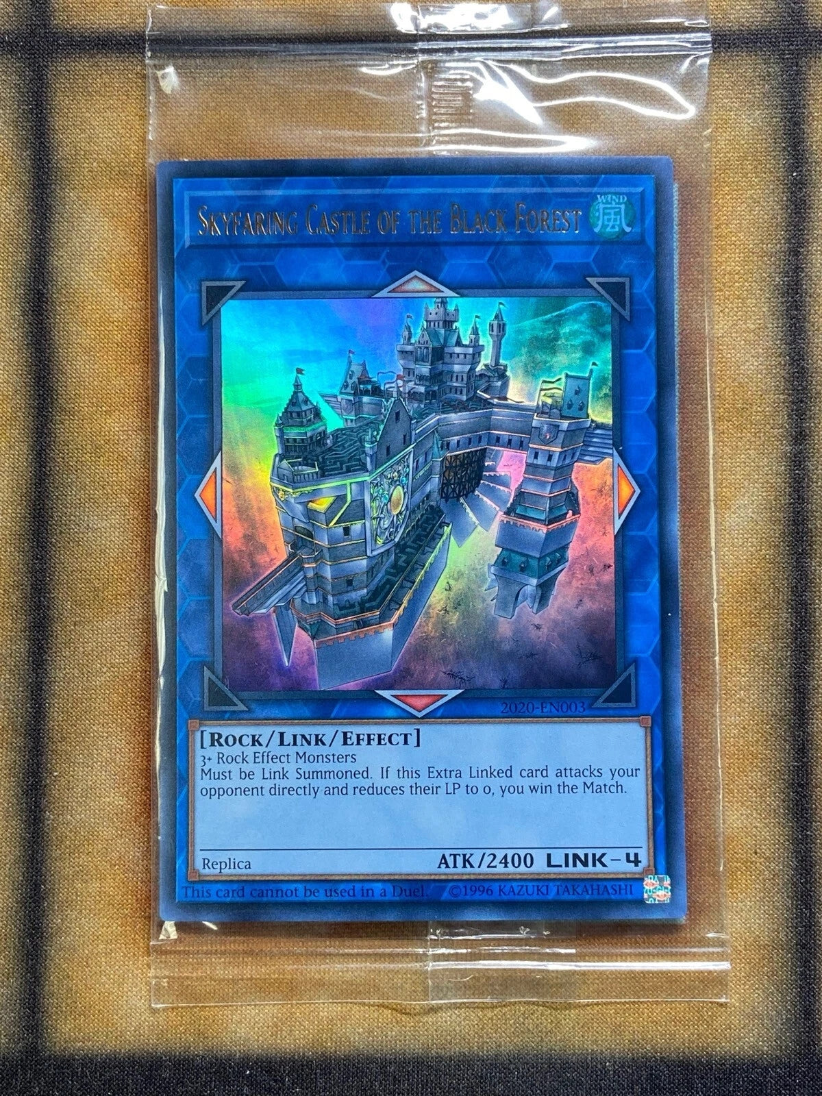 Yugioh Skyfaring Castle of the Black Forest 2020-EN003 Ultra Rare REPLICA SEALED-1