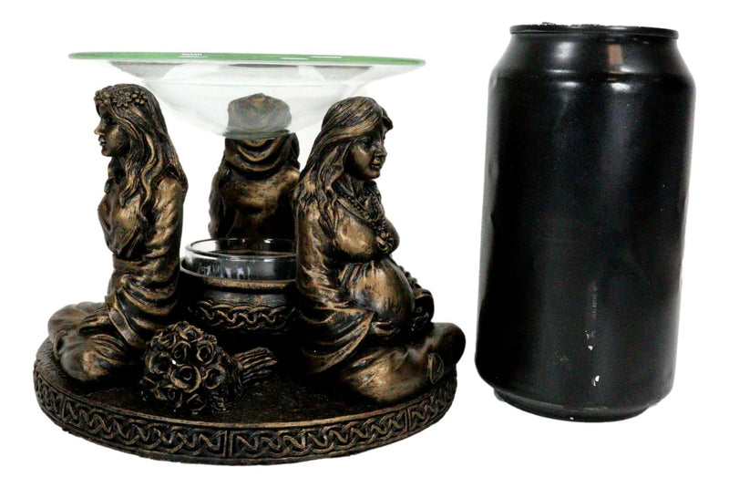 Figura de calentador de aceite aromático con portavotivas de la Triple Diosa Doncella Madre Anciana-8