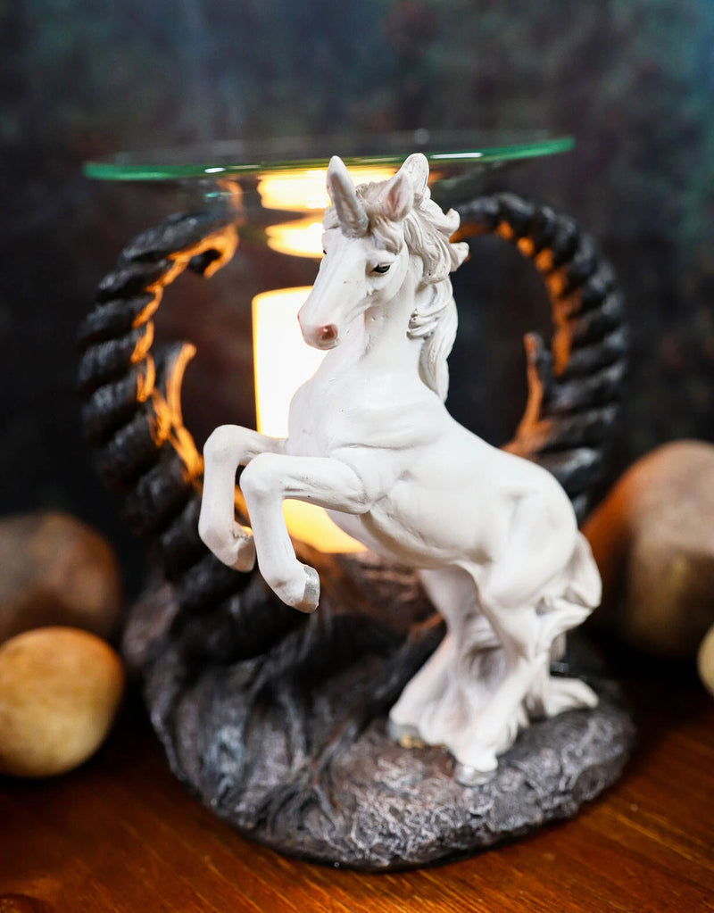 Figura calentadora de tartas eléctrica de unicornio blanco de Twisted Trees-6