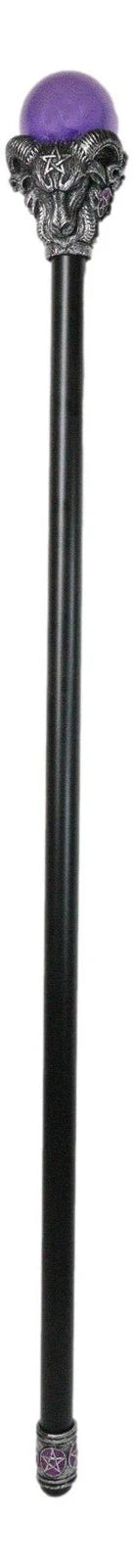 Dark Occult Pentagram Baphomet Sabbatic Goat of Mendes Swagger Stick Cane Staff-9