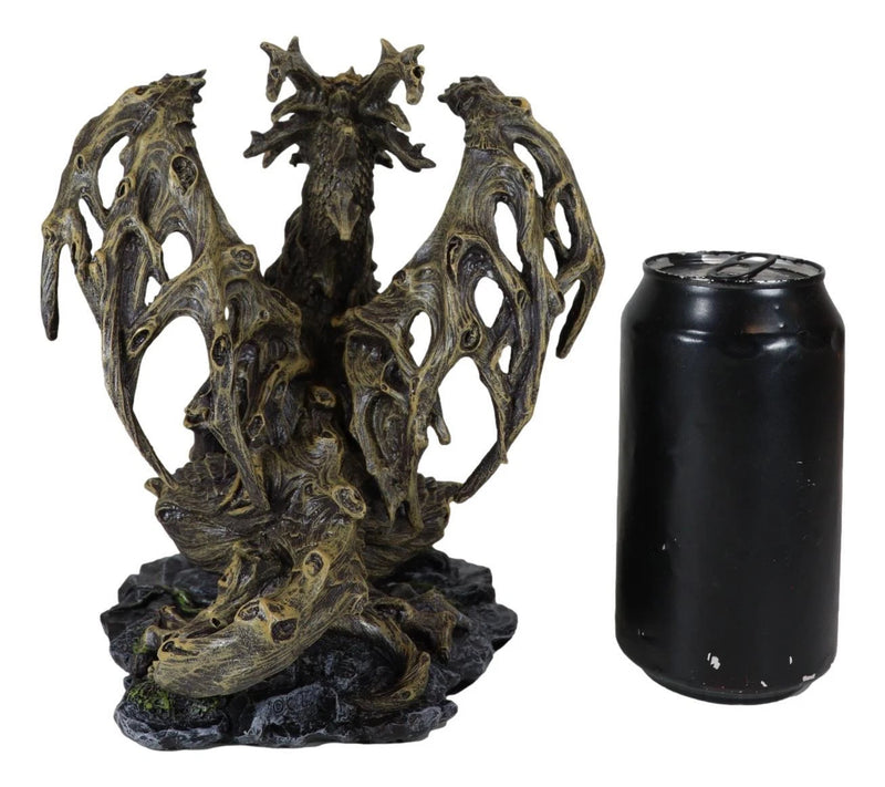 Forest Tree Ent Greenman Dendritic Dragon with Red Blood Moon Eyes Figurine-9