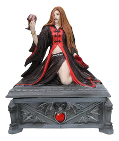 Caja decorativa de joyería con cáliz de sangre de vampiro gótica de luna de sangre-8