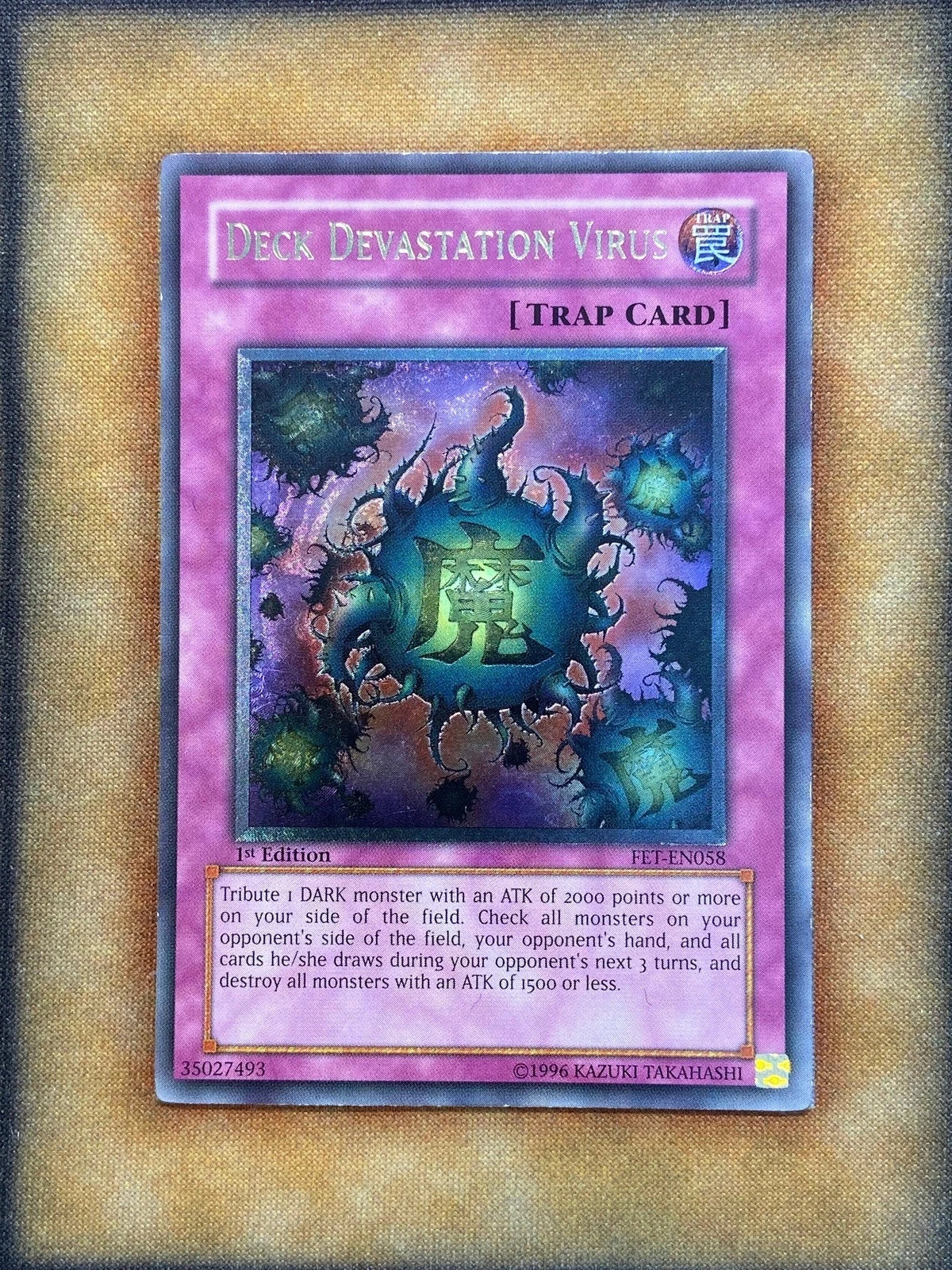 Yugioh Deck Devastation Virus FET-EN058 Ultimate Rare 1st Ed NM-1