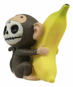 Furrybones Munky Monkey Loves Banana Voodoo Skeleton Figurine 3"Tall Furry Bones-7