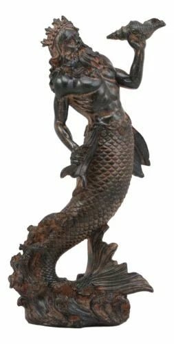 Greek Mythology God of The Seas And Tremors Merman Poseidon Statue Neptune Decor-5