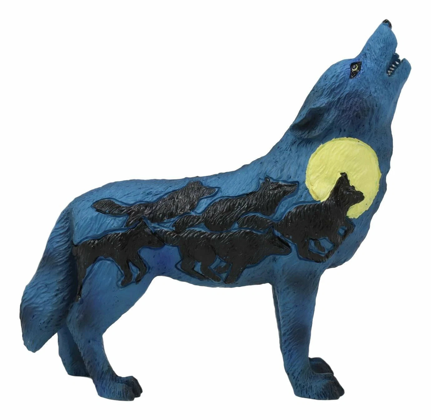 Alpha Wolf Spirit Collection Howling Cries Of The Full Moon Night Statue Decor-7