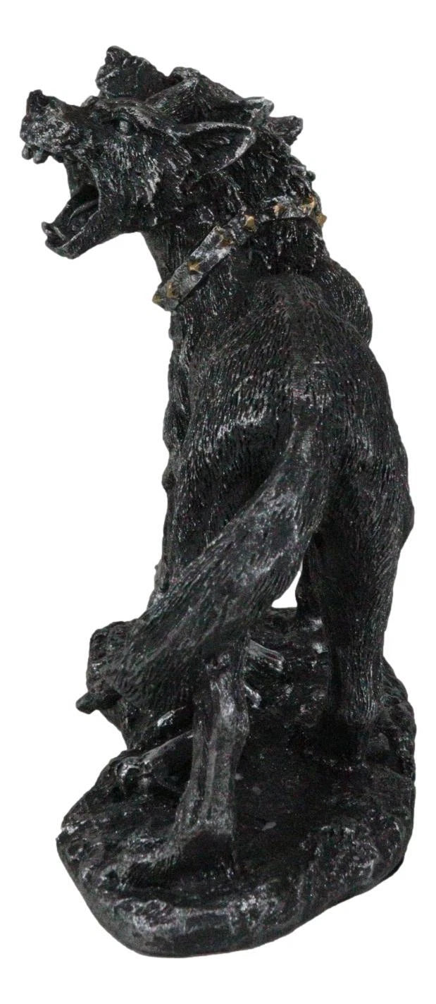 Figura de Cerbero, guardián de la hidra de tres cabezas, perro de Hades, perro guardián de la mitología griega-9