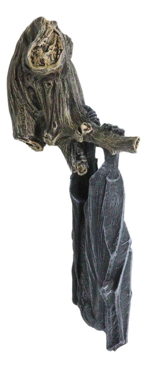 Nocturnal Sleeping Bat Wrapped In Wings On Tree Branch Wall Decor Figurine-7