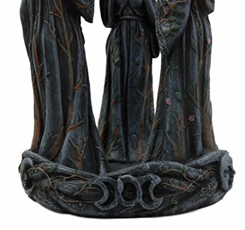 Triple Goddess Maiden Mother & Crone Backflow Cone Incense Burner-10