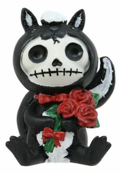 Furrybones Valentines Odo The Skunk Red Roses Skeleton Monster Ornament Figurine-8