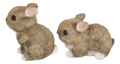 Set Of 2 Whimsical Cute Baby Bunny Rabbits Pet Pal Fairy Garden Figurines-6