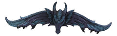 Large 34.25"L Fantasy Midnight Overwatch Dragon With Open Wings 3D Wall Plaque-7