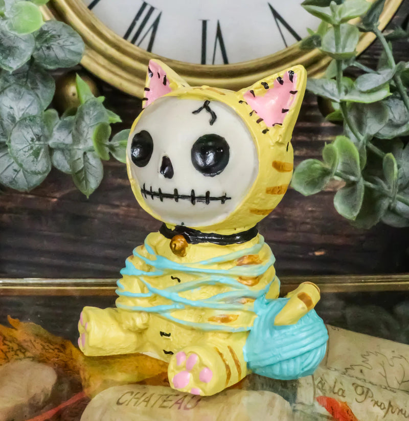 Furrybones Tabby Mao Mao Entangled With Yarn Kitty Cat Skeleton Figurine 2.5"H-10