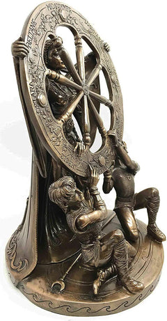 Celtic North Star Moon Goddess Arianrhod Figurine Cosmic Wheel Of The Year-6