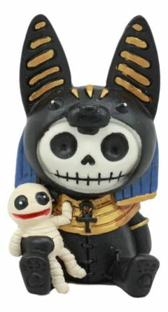 Egyptian Furrybones Anubis Figurine Small 3.5" Furry Bones Skeleton Decor Statue-6