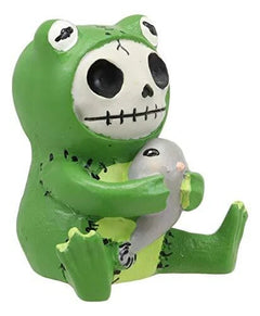 Furrybones Froggy Tadpole Green Frog Cute Skeleton Monster Ornament Figurine-6