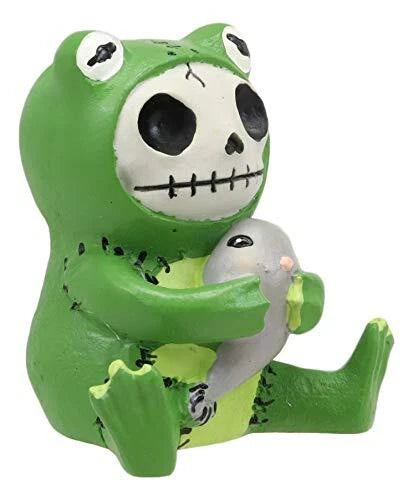 Furrybones Froggy Tadpole Green Frog Cute Skeleton Monster Ornament Figurine-6