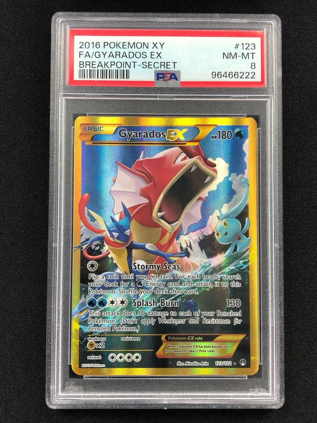 Pokemon 2016 Gyardos EX 123/122 PSA 8-1