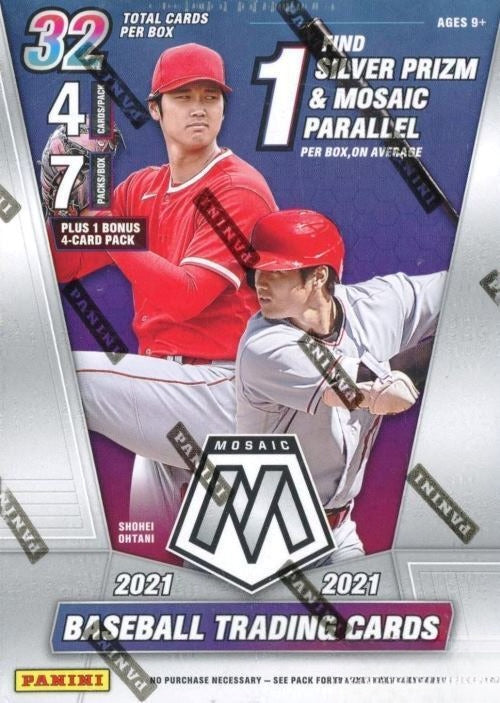 2021 Panini Mosaic BASEBALL EXCLUSIVE Factory Sealed Blaster Box-Silver Prizm+-1