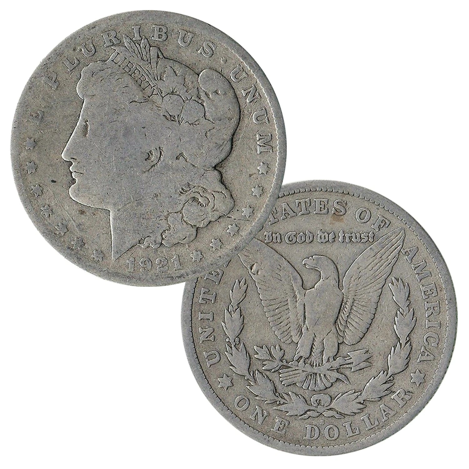 1921 - Dólar Morgan de plata al 90% en circulación