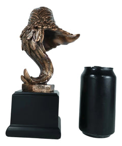 Large Majestic American Bald Eagle Head Bust Bronze Electroplated Resin Figurine-6