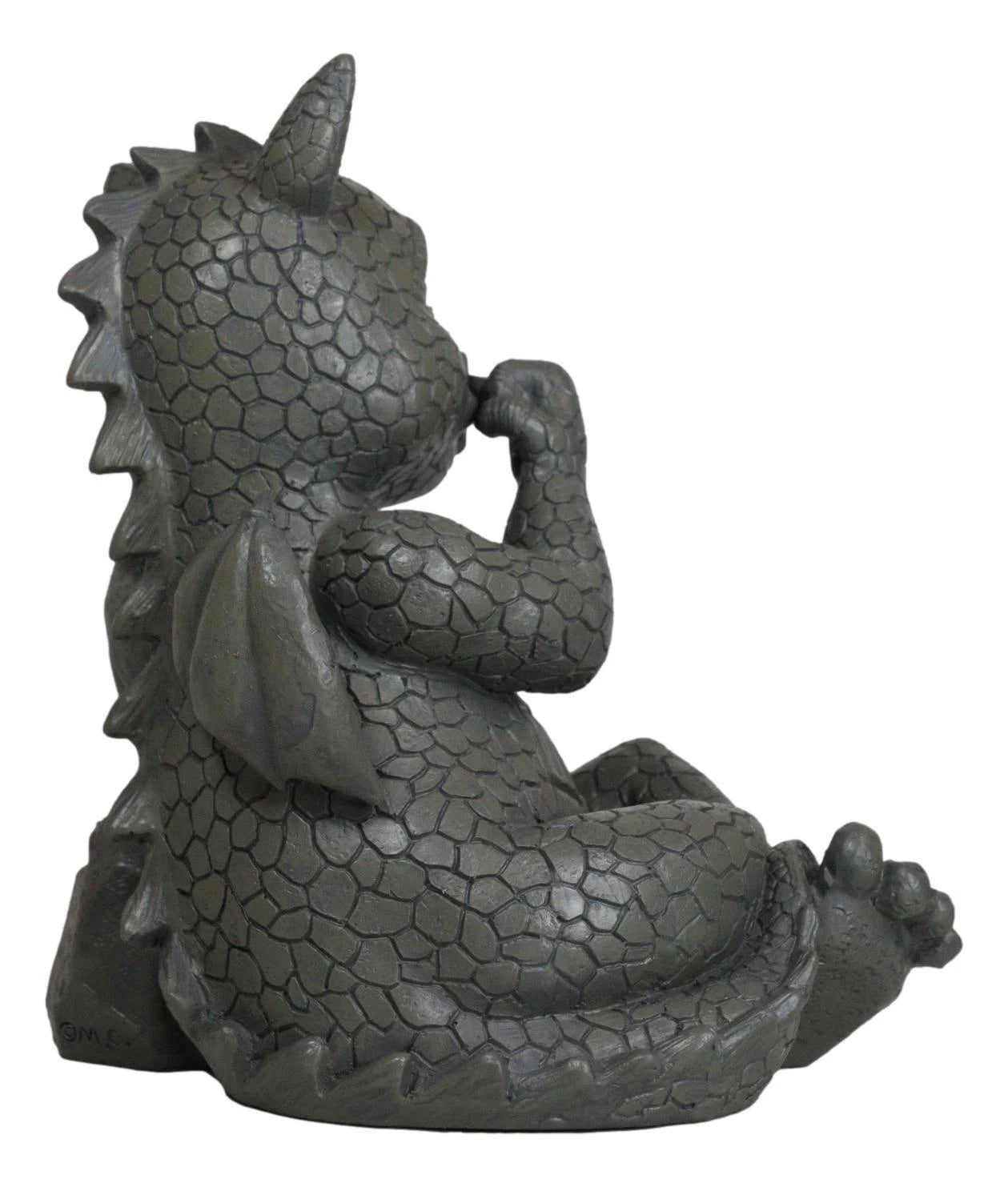 Whimsical Bad Habit Garden Dragon Picking Nose Statue Fantasy Dragons Decor-9