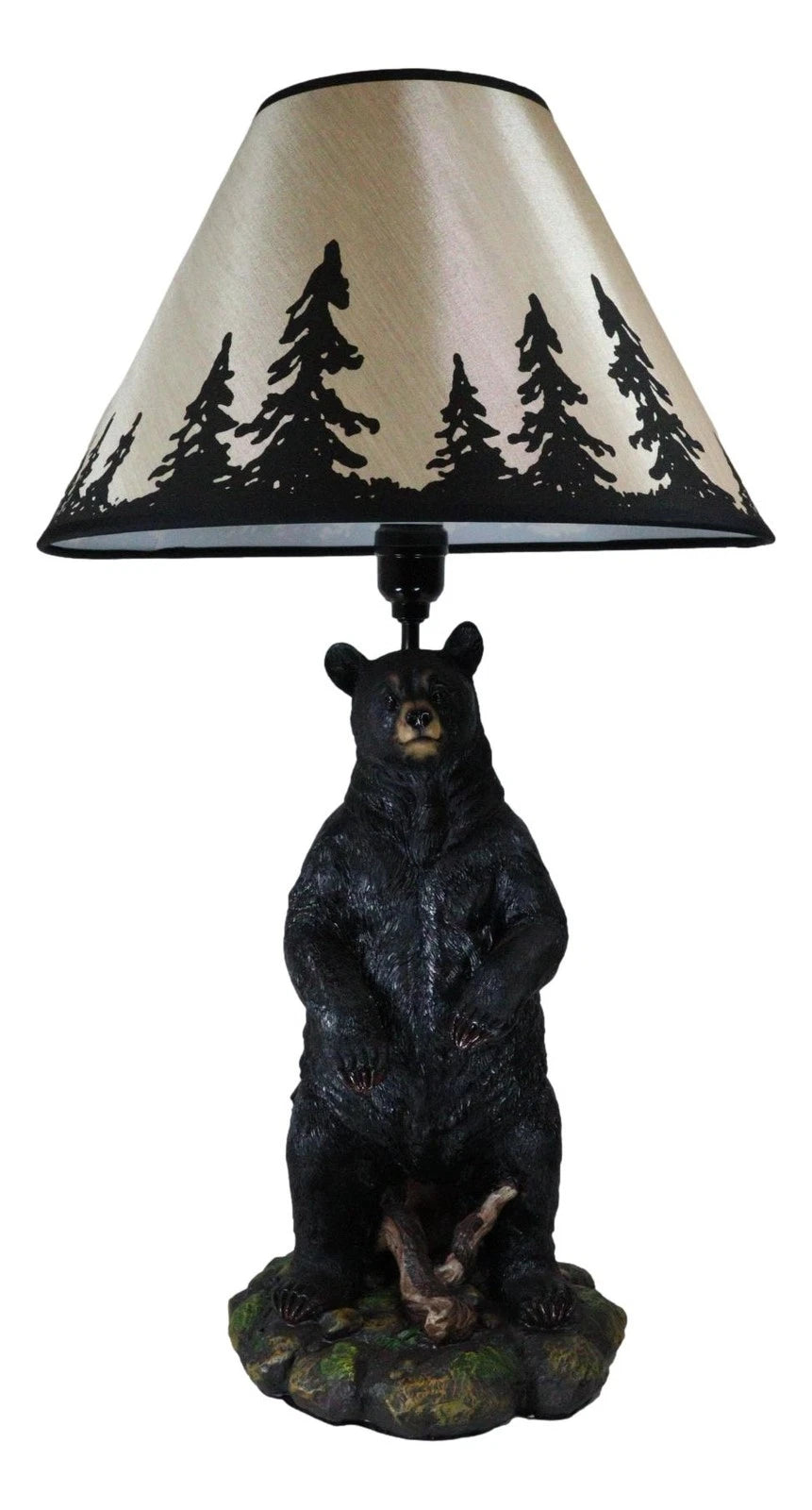 Large Standing Black Bear Surveyor Arkadius Desktop Table Lamp Decor Figurine-10