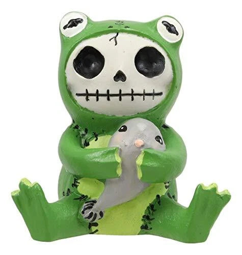 Furrybones Froggy Tadpole Green Frog Cute Skeleton Monster Ornament Figurine-7