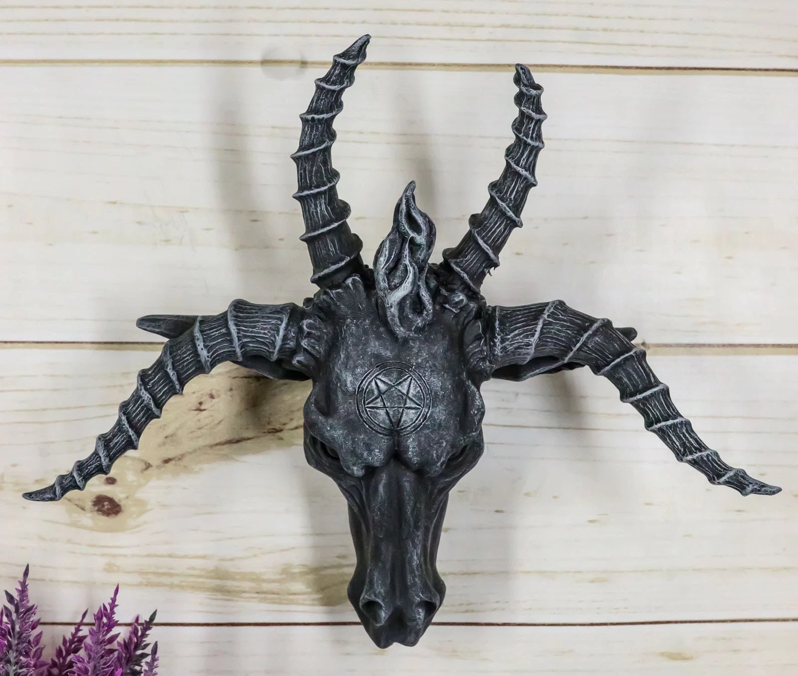 Eliphaz Levi Sabbatic Goat Baphomet Wall Plaque 8.5" Wide Collectible-1