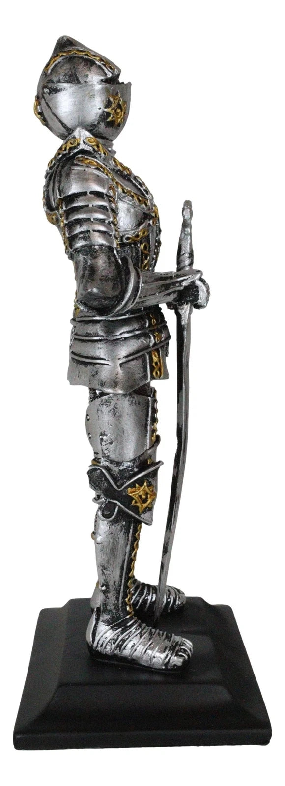 Medieval Swordsman Knight Figurine Suit of Armor Northern Star Coat Of Arms-11
