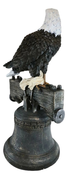 Estatua de la Campana de la Libertad del Águila Calva de la Gloria Patriótica Estadounidense del Día de la Independencia-9