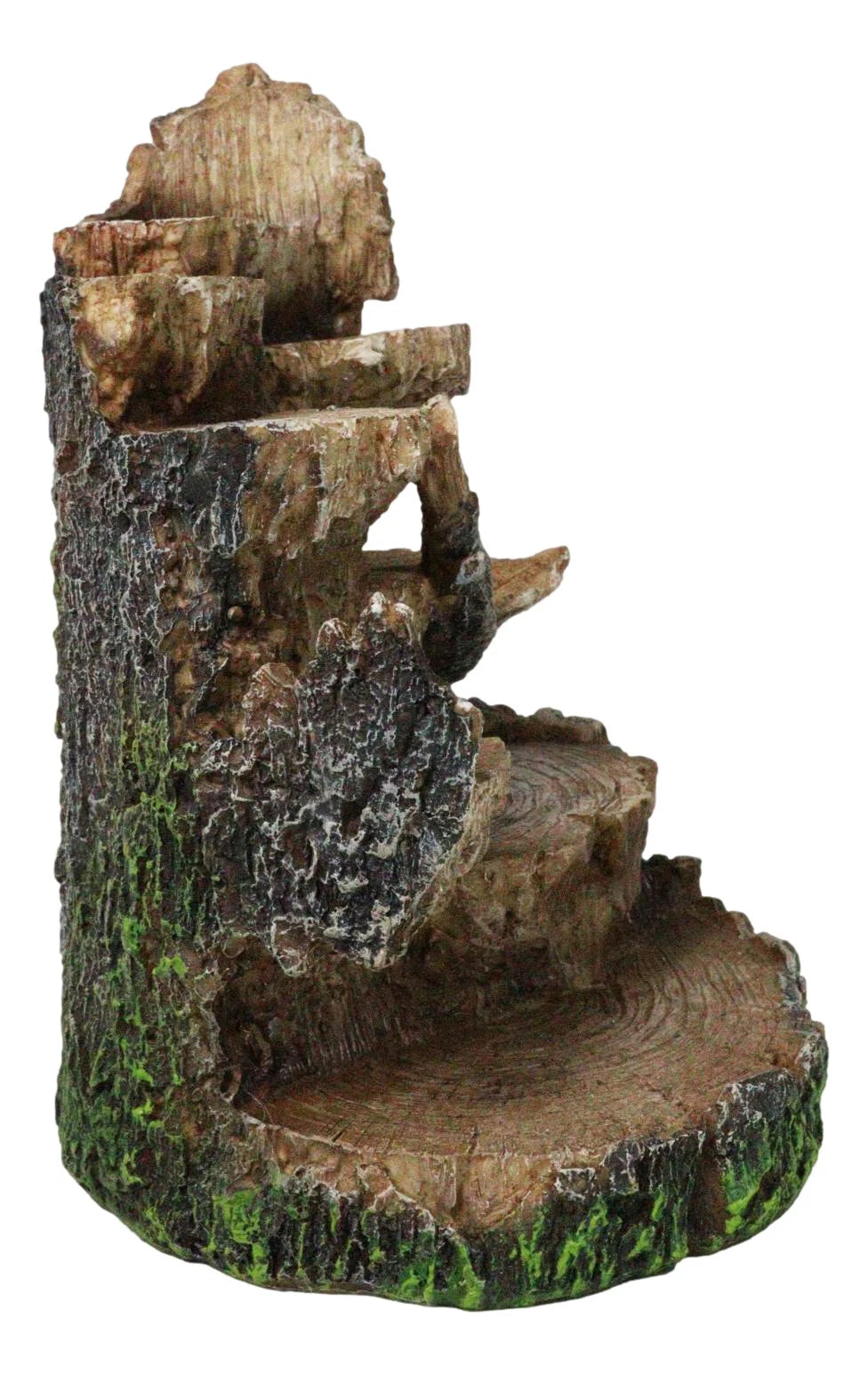 Rustic Forest Tree Steppes Faux Wooden LED Display Stand Figurine For Miniatures-11