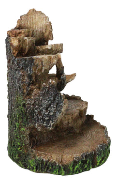 Rustic Forest Tree Steppes Faux Wooden LED Display Stand Figurine For Miniatures-11