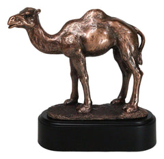 Desert Explorer Single Hump Brown Camel Electroplated Resin Figurine With Base-9