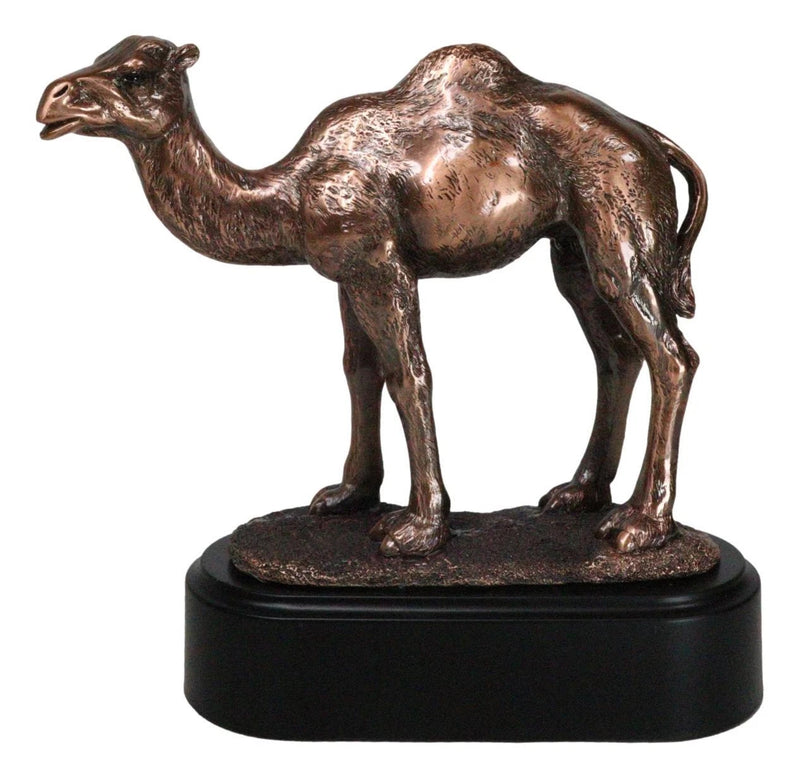 Desert Explorer Single Hump Brown Camel Electroplated Resin Figurine With Base-9