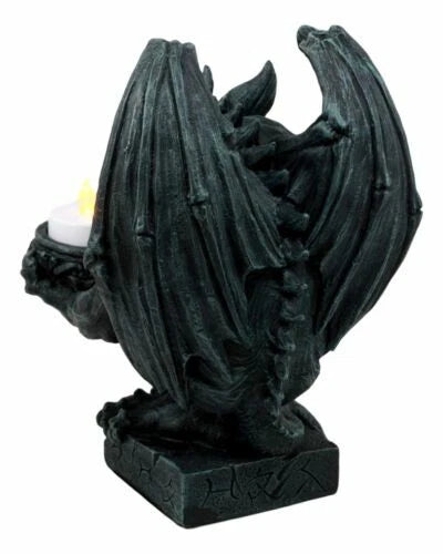 Squatting Gothic Gargoyle Candle Holder Guardian Servant Tea Light Castle Butler-9