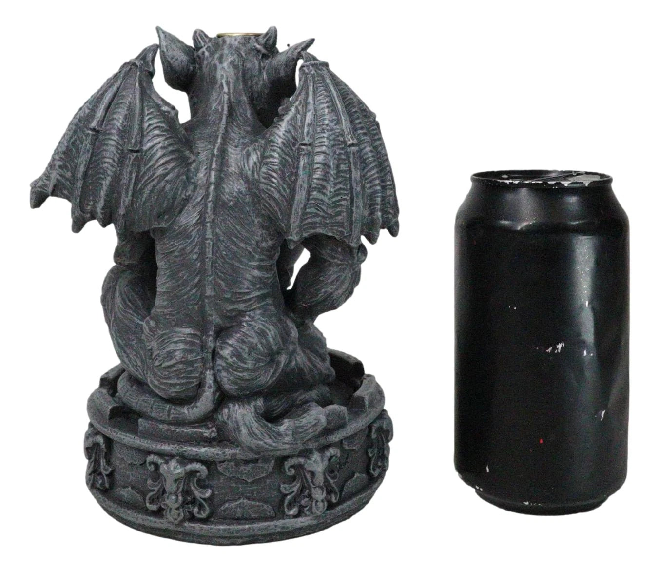 Gothic Servant Chimera Gargoyle Ceremonial Bowl Backflow Incense Burner Figurine-8