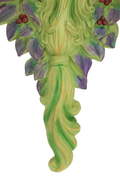 Celtic Winter Solstice Greenman Hanging Wall Decor Plaque 12.75" High-8